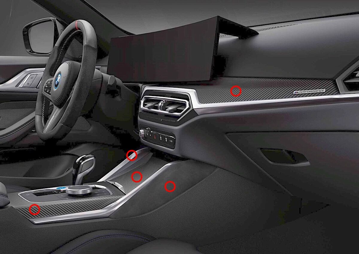 BMW 純正M Performance インテリアトリムセット BMW 純正 F32 F33 4シリーズ M Performance カーボン インテリア