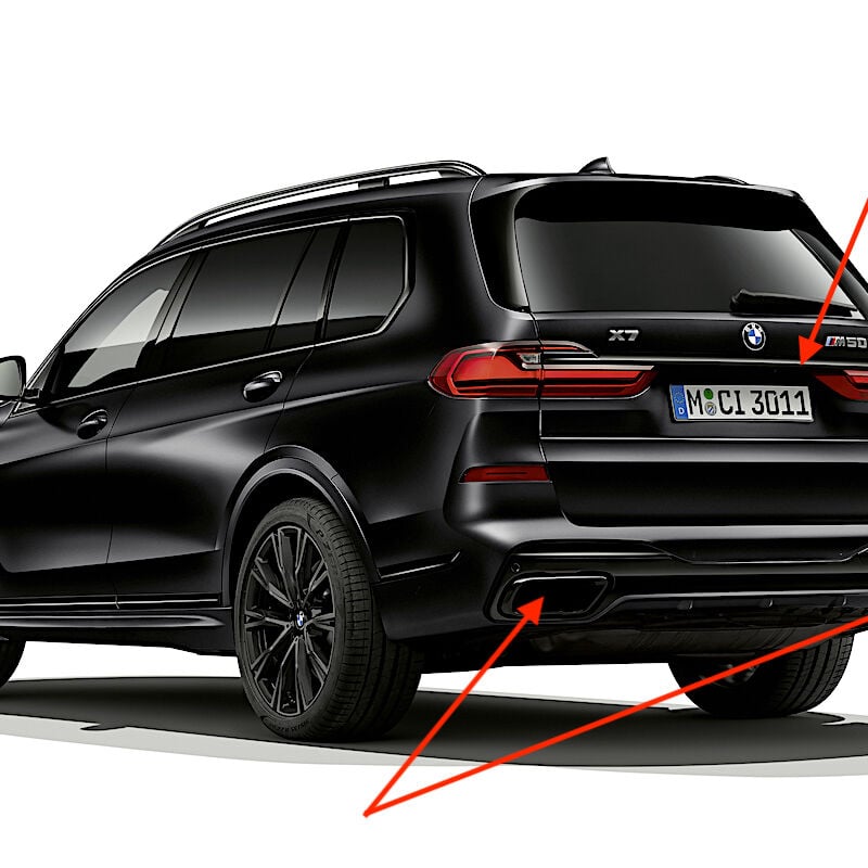 BMW X7 ブラック リアバンパー BMW 純正部品 G07 X7シリーズ 用 ブラックパーツ 3点セット