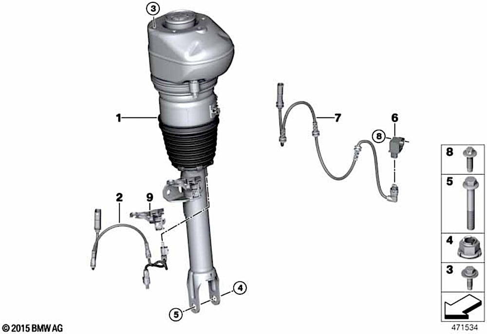 BMW G11用 フロント エアスプリング ストラット 左右セット | Wright