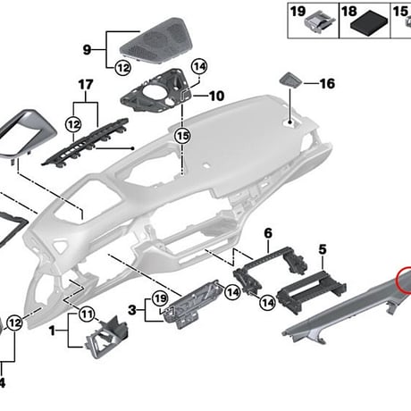 BMW純正ハイグロス カーボンインテリアトリム G2XLCI G8XLCI