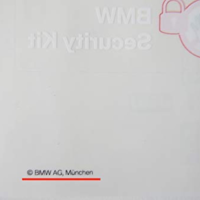 BMW純正部品 セキュリティー キット ステッカー | Wright Company Inc.