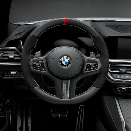 BMW純正///M PERFORMANCE カーボン/レザー ステアリングホイールカバー 艶消オープンボアタイプ