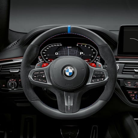 BMW純正///M PERFORMANCE カーボン/レザー ステアリングホイールカバー 艶ありハイグロスタイプ