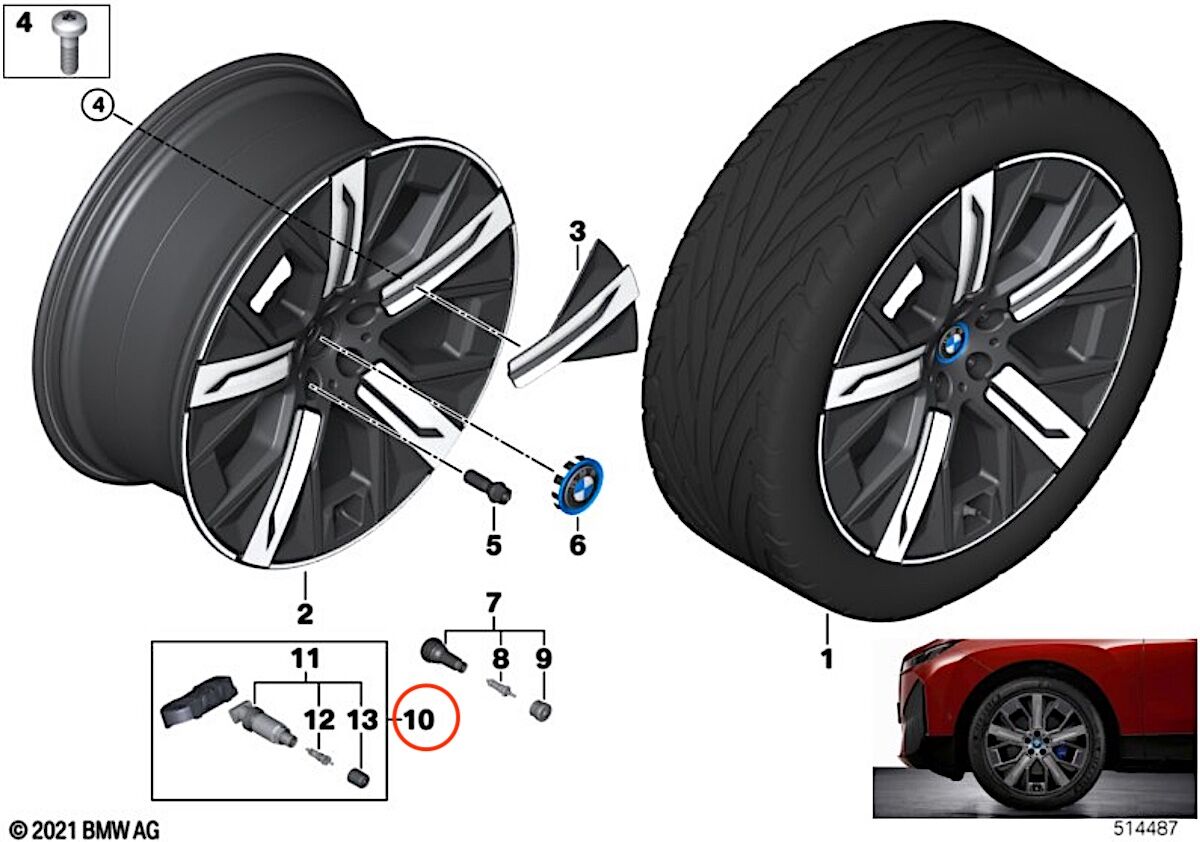 BMW純正 Gen.5 ホイール エレクトロニクス モジュール RDCi スクリュー