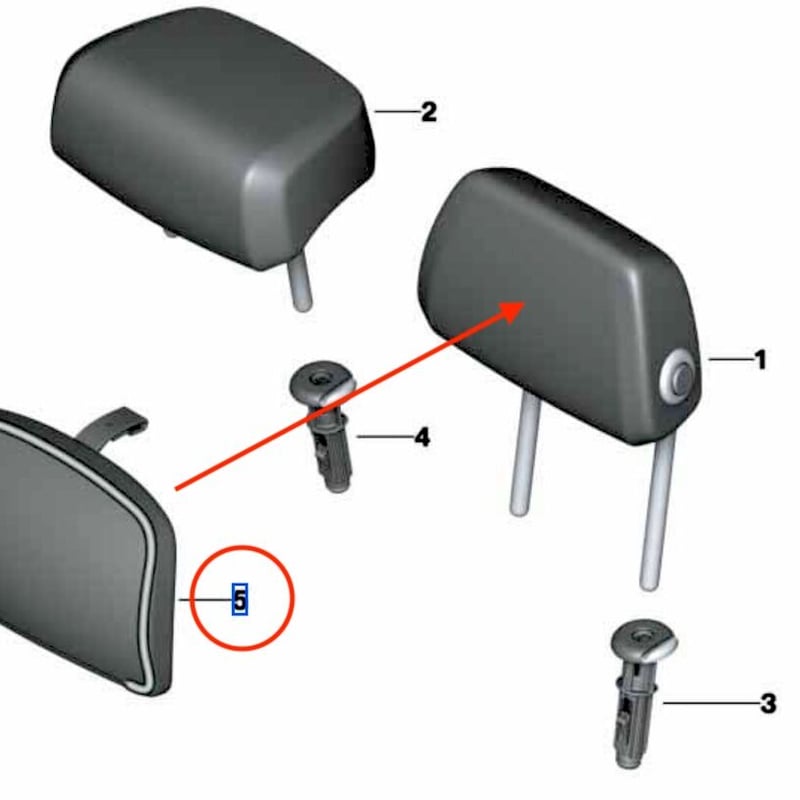 BMW純正リアシートヘッドレストクッション G05 X5 G07 X7 | Wright Co...