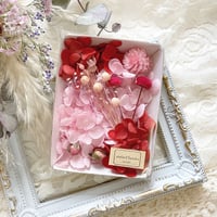 ハーバリウム花材 ストロベリーローズ花材セット 1ケース プリザーブドフラワー ドライフラワー