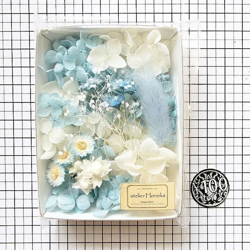 ハーバリウム花材 サムシングブルー花材セット 1ケース プリザーブド