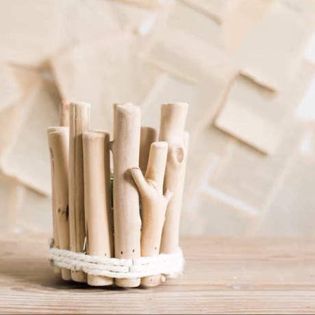 wood candle case