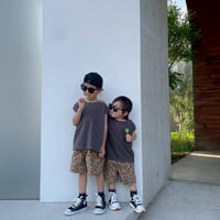 leopard label pants