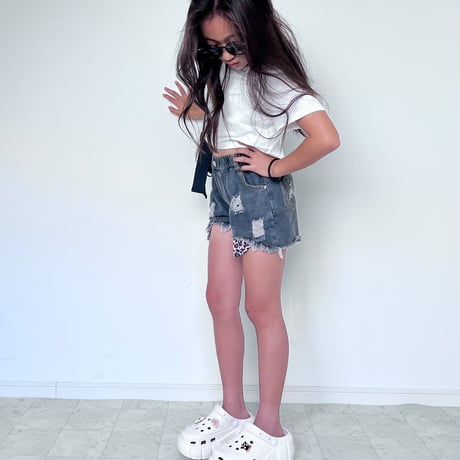 Ripped Denim Shorts