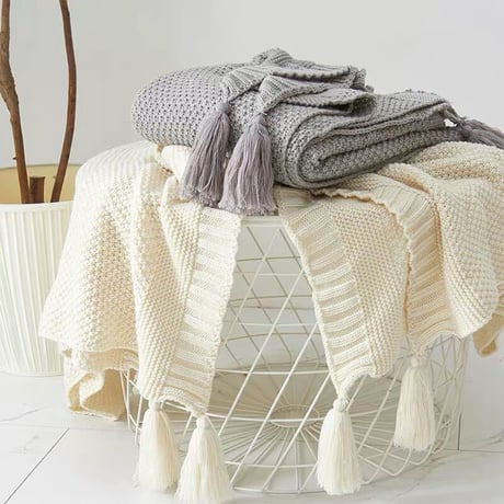 tassel blanket 150×200