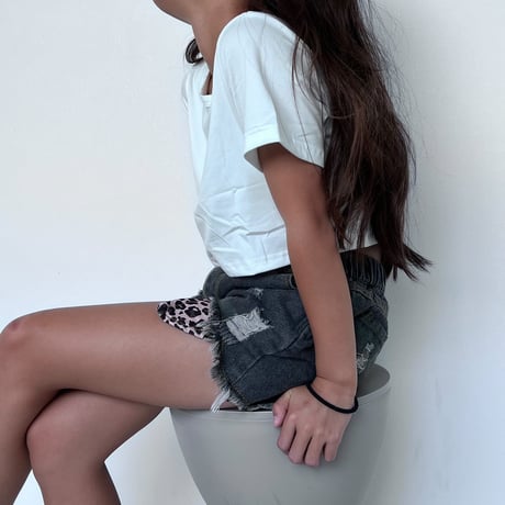 Ripped Denim Shorts