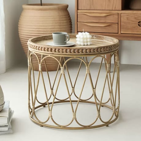 rattan side table 《big》