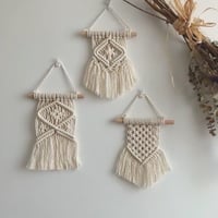 mini macramé tapestry