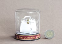 ガレット製作　ペーパー　ミニチュア　バッグ　ｓ≒1:16　サック　ド　クロア 白　ガラス・コラム入り