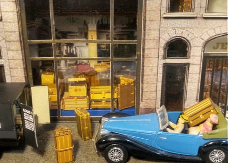 ガレット製作ペーパー・アートフレーム　「1914年　ルイ・ヴィトン　シャンゼリゼ通り店」１≒４８スケール