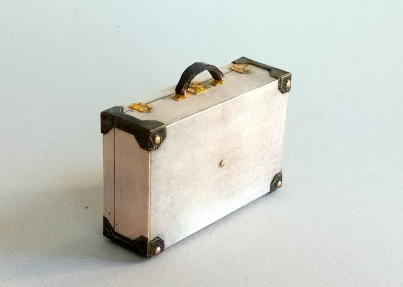 ガレット製作 ペーパー ミニチュア エルメス トランク s≒1:12 1930