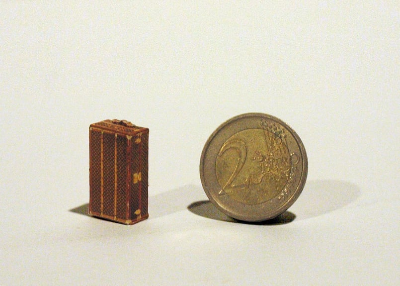 3個一組 ガレット製 ミニチュア ルイ・ヴィトン ペーパー・トランク