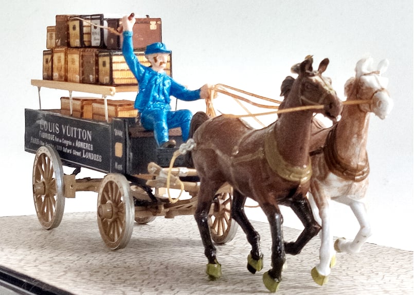 Silver925 ビンテージ ミニチュア 小物 馬車 ヨーロッパ Silver925