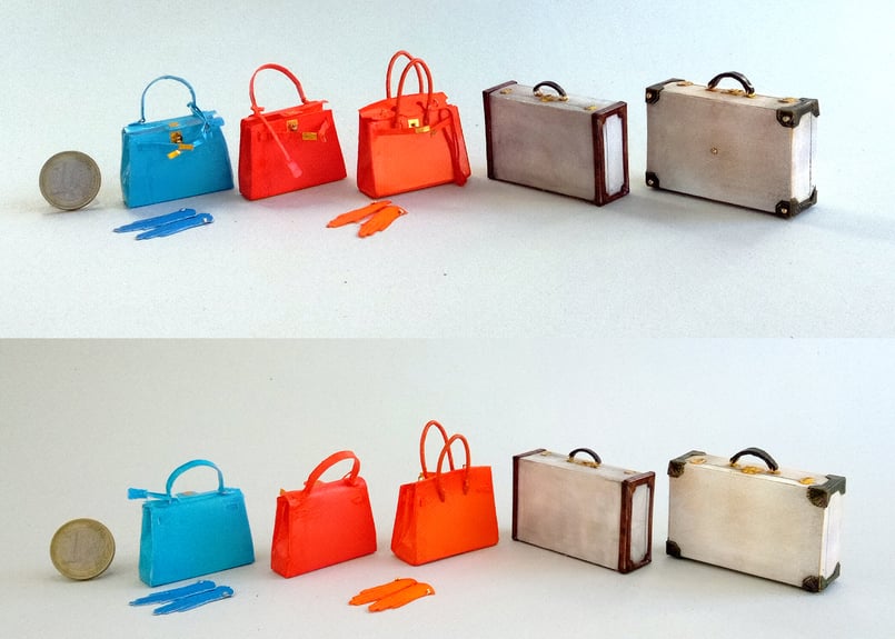 ガレット製作 ペーパー ミニチュア エルメス トランク s≒1:12 1930