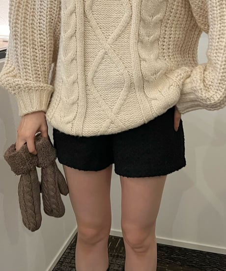 ウールツイードショートパンツ