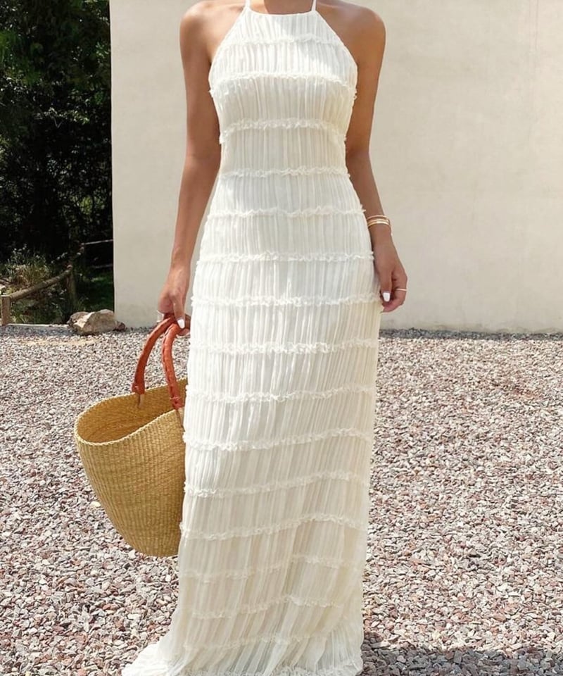 ギャザーバックオープンドレス | c h é m e