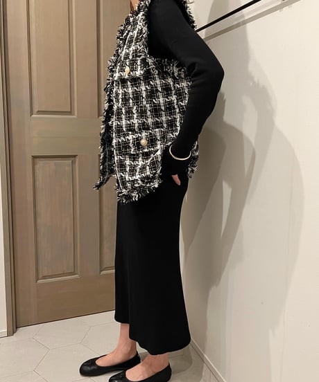 バックオープンワッフルワンピース