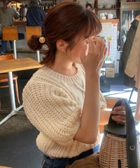 PUFF SLEEVE KNIT TOPS