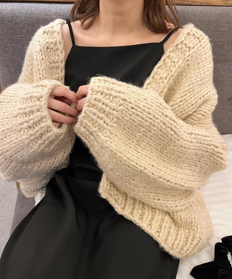 ルーズニットカーディガン▪️HAND MADE | c h é m e