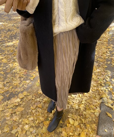 SUEDE LONG SKIRT
