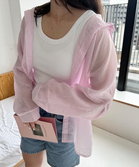 シンプルリブタンクトップ