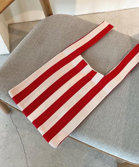 STRIPE KNIT BAG
