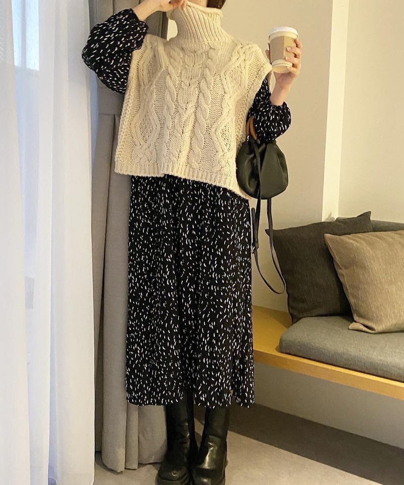 ボリュームニットベスト | c h é m e