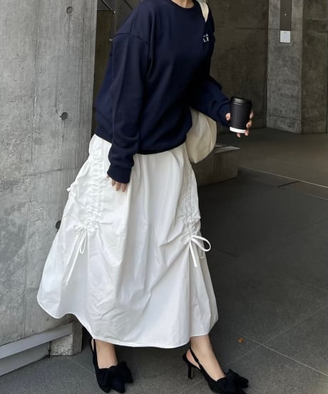 シャーリングロングスカート