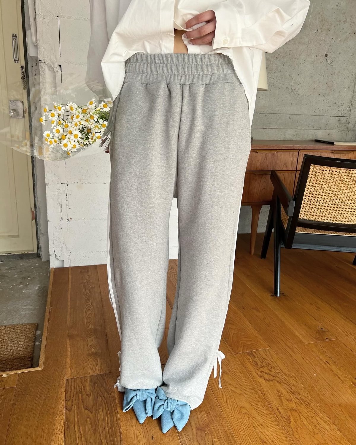 ウエストデザインドットパンツ　グレー　frene  フラーネ Pants – Frene