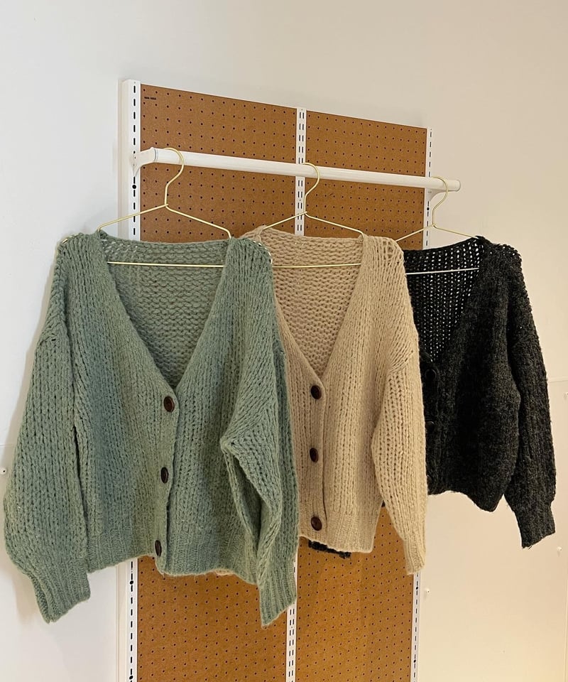 TROVE　トローブ　ローゲージニットカーディガン　42　ウール/アンゴラ TROVE トローブ ローゲージニットカーディガン 42 ウール