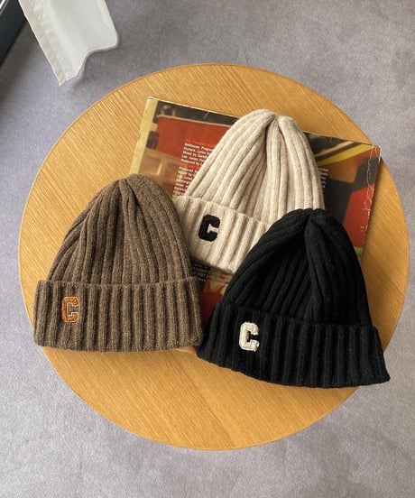 CHÉME イニシャルニットキャップ