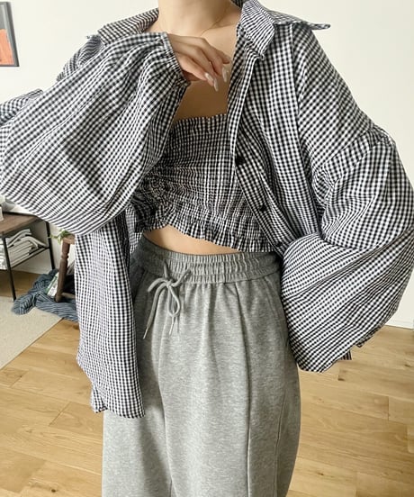 ギンガムチェックシャツ アンサンブル | c h é m e