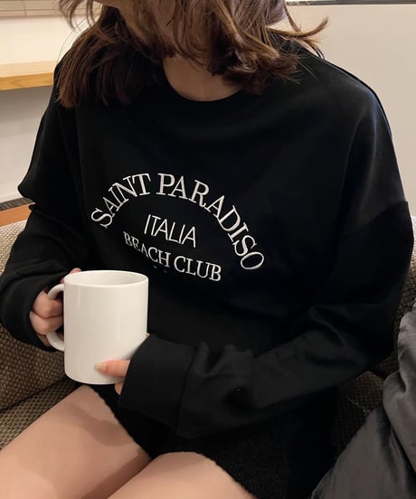 SAINT PARADISO ロゴスウェットトップス