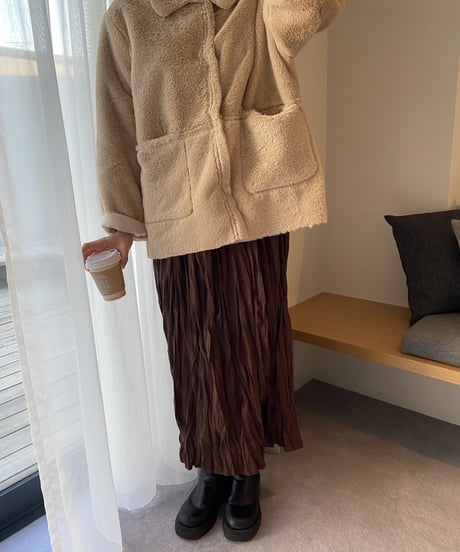 SUEDE LONG SKIRT