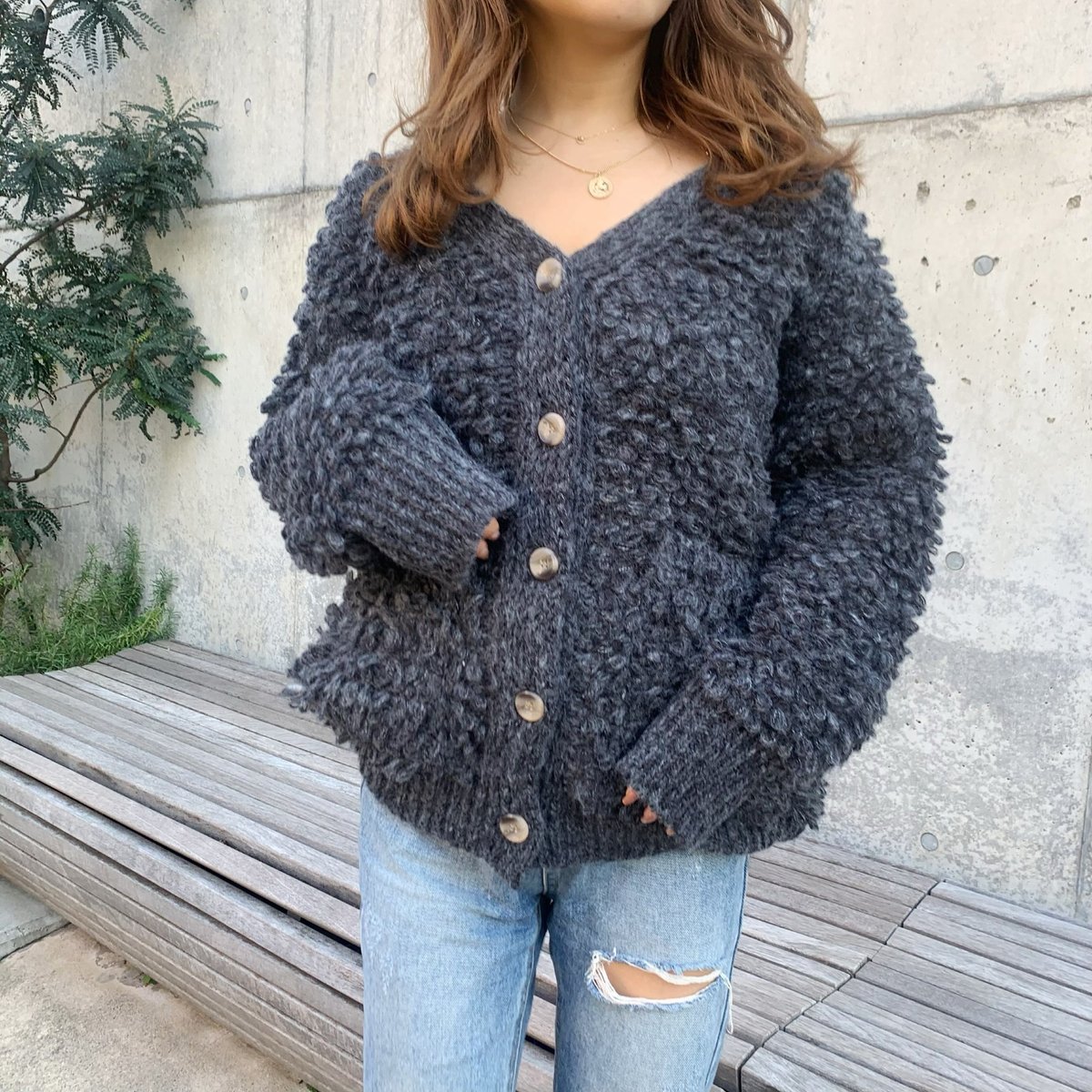 LOOP KNIT CARDIGAN | c h é m e