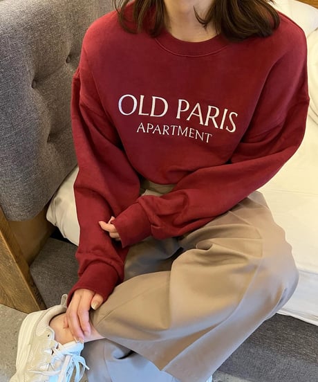 OLD PARIS ロゴスウェットトップス