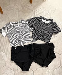 ボーダースリーブビキニ 【ご注文から2週間以内にお届け】
