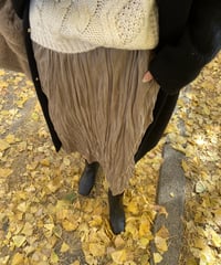 SUEDE LONG SKIRT