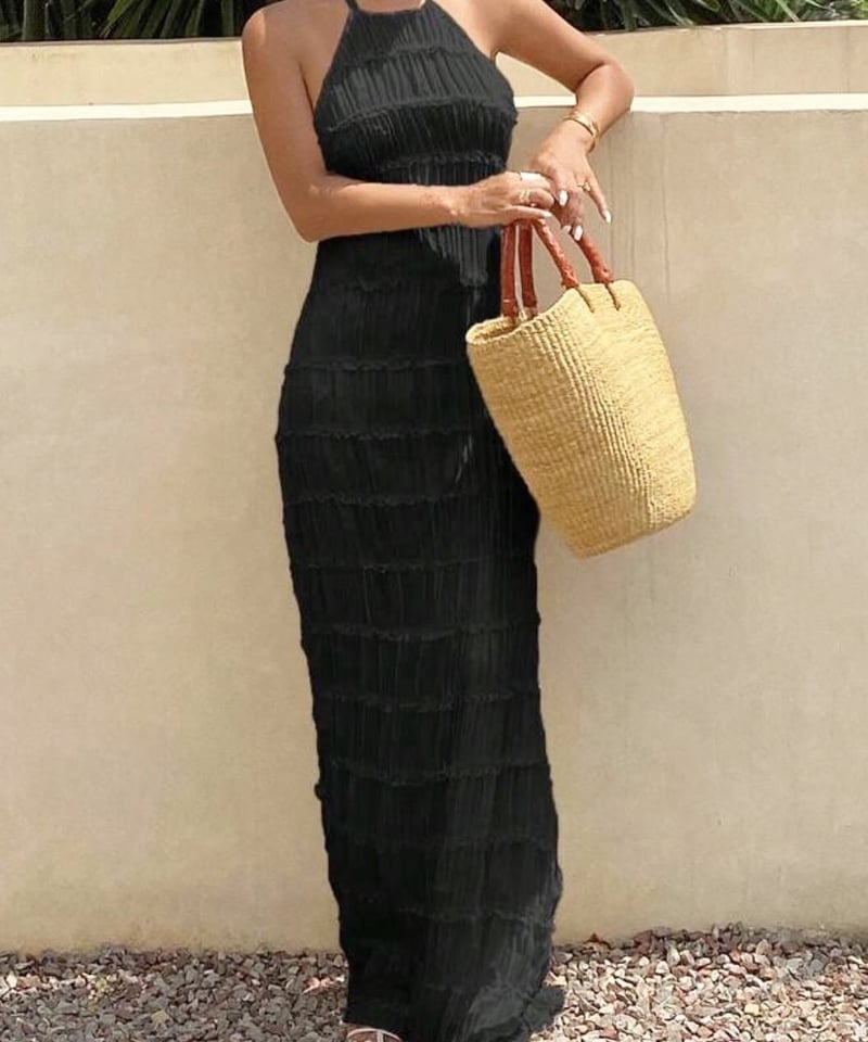 ギャザーバックオープンドレス | c h é m e