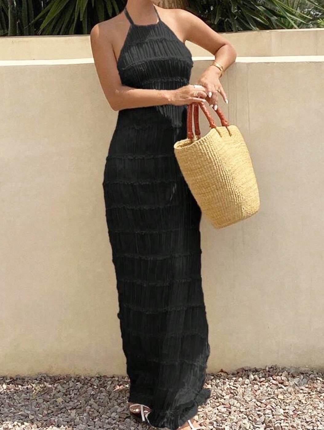 ギャザーバックオープンドレス | c h é m e