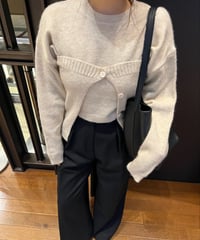 ビスチェ付きニットプルオーバー