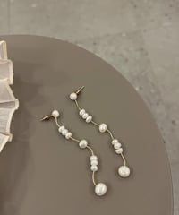 ロングバロックパールピアス