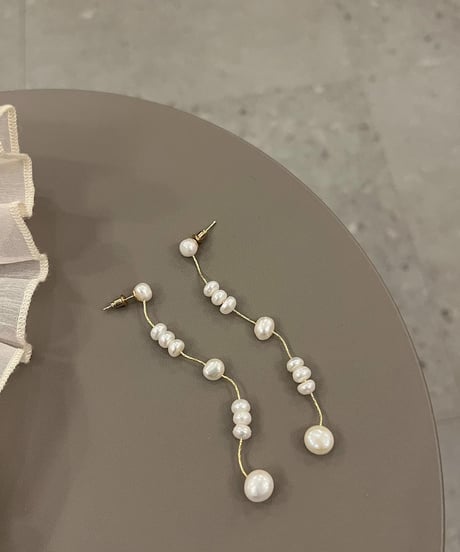 ロングバロックパールピアス