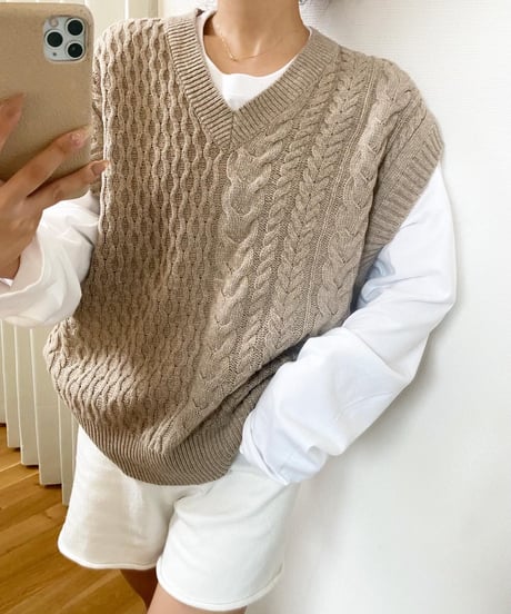 カラーニットショーツ